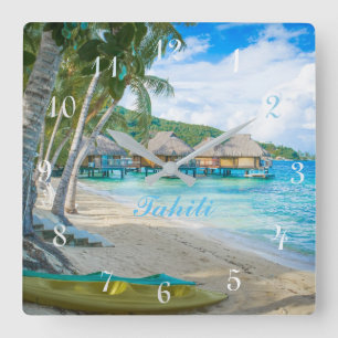 RELOJ DE TAHITÍ.  PLAYA HERMOSA DEL PARAÍSO DE