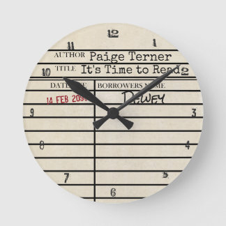 Reloj de tarjeta de fecha de vencimiento de biblio