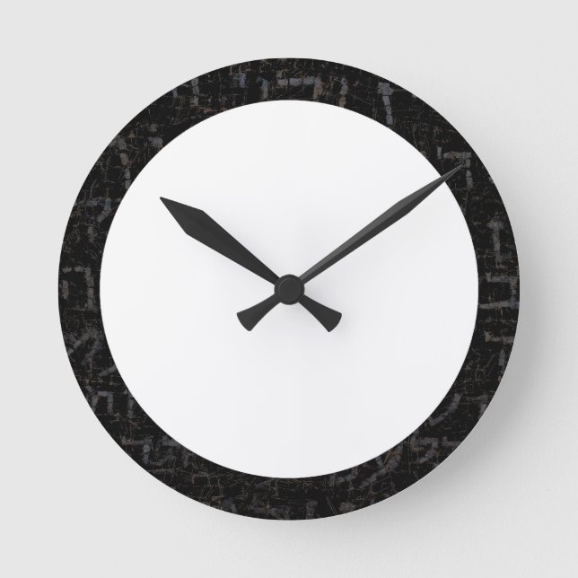 Reloj de texto hebreo de forma redonda (Anverso)