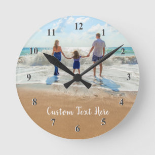 Reloj de texto y fotos personalizado - Su diseño -
