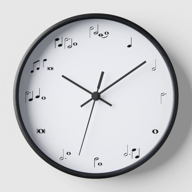 Reloj de tiempo de notas de música Reloj musical b (Anverso)