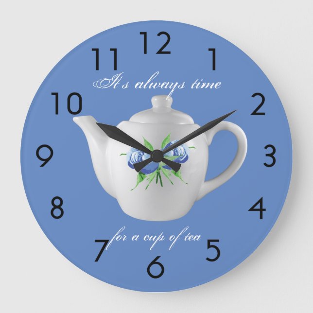 Reloj de tiempo de té (azul) (Anverso)