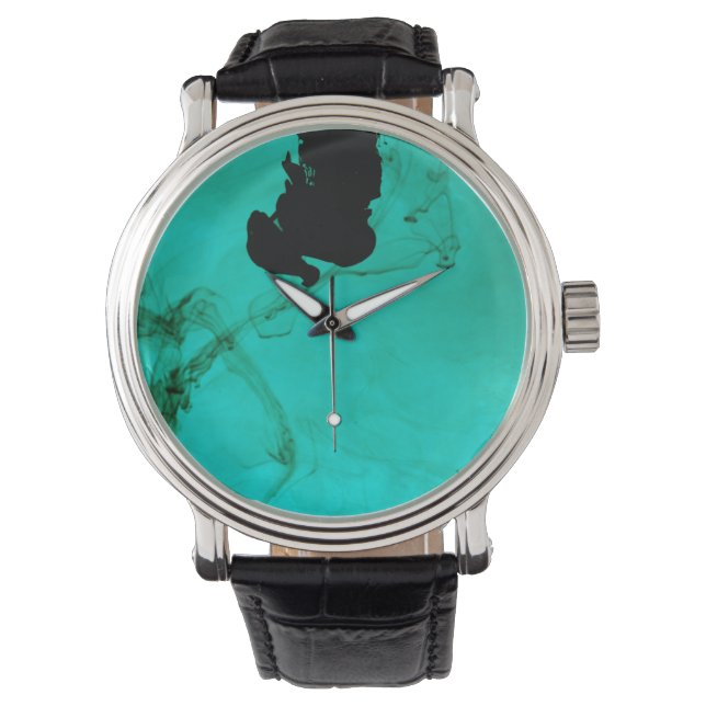 Reloj de tinta líquida de cian (Anverso)