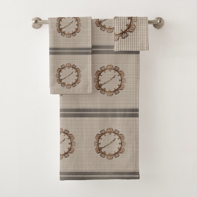 Reloj de toallas de baño (In situ)