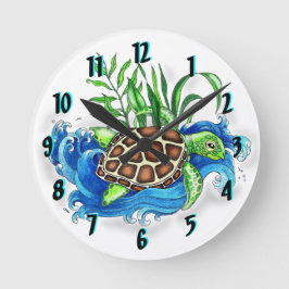 Reloj de tortuga de mar tropical