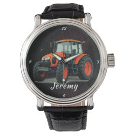 Reloj de tractores Naranja moderno