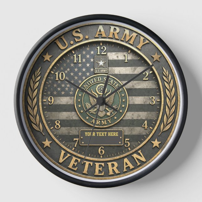 Reloj de Tributo a Veteranos del Ejército (Anverso)