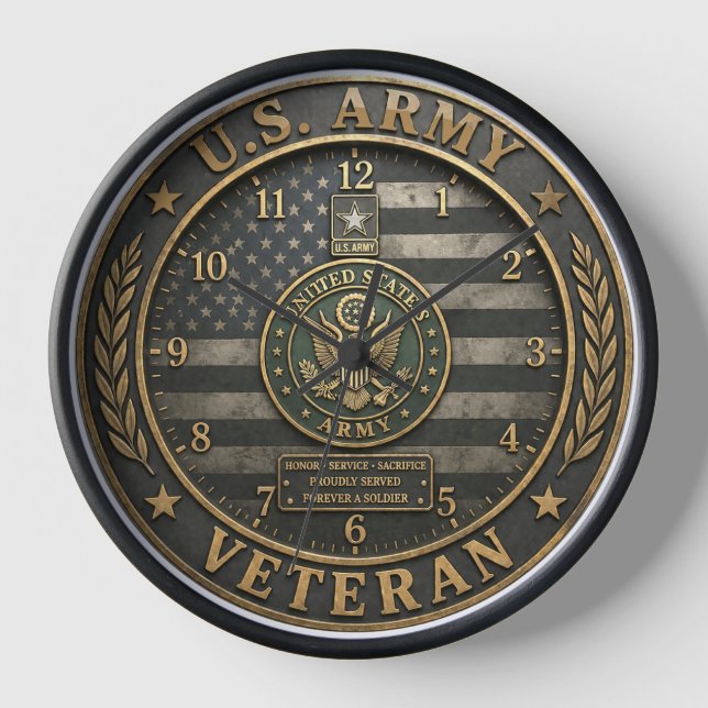 Reloj de Tributo a Veteranos del Ejército (Anverso)