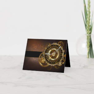 Reloj de vapor con engranajes antiguos
