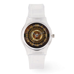 Reloj de vapor con engranajes antiguos