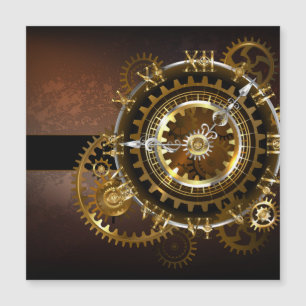 Reloj de vapor con engranajes antiguos