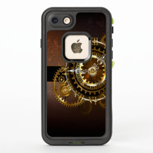 Reloj de vapor con engranajes antiguos