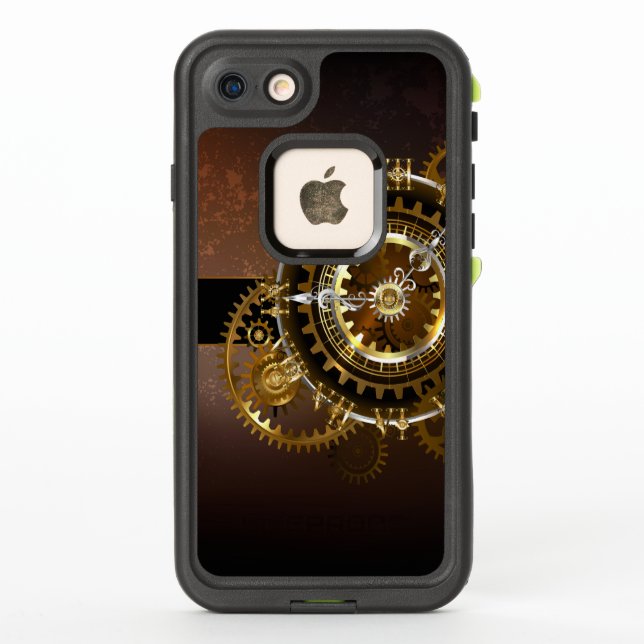 Reloj de vapor con engranajes antiguos (Reverso)