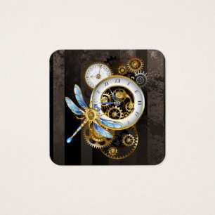 Reloj de vapor con libélula mecánica