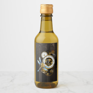 Reloj de vapor con libélula mecánica