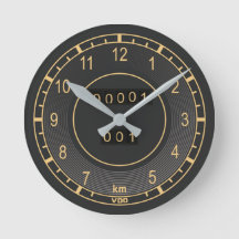 Reloj de velocímetro clásico