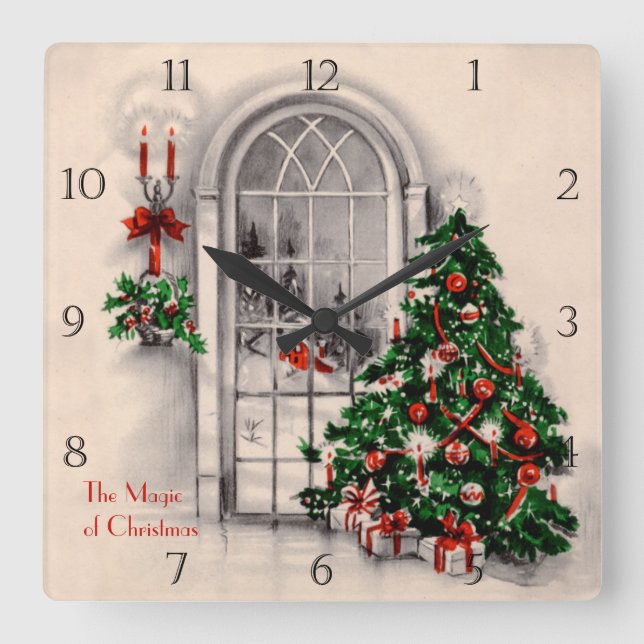 Reloj de ventana de Navidades victorianos (Anverso)