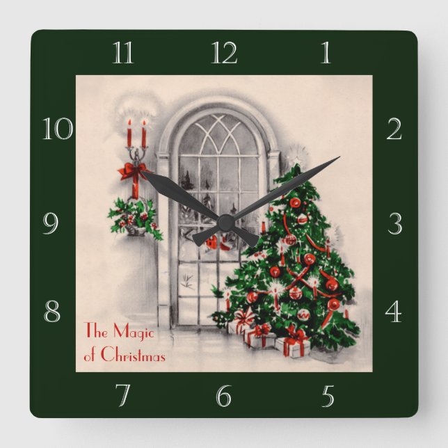 Reloj de ventana de Navidades victorianos (Anverso)