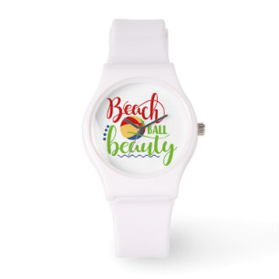 Reloj de verano de belleza de bolas de playa