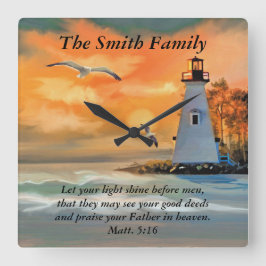 Reloj de verso de la biblia de gaviota personaliza