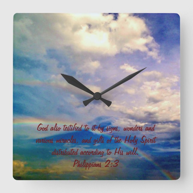 Reloj de verso de la biblia - Hebreos 2:4 (Anverso)