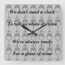 reloj de vino divertido