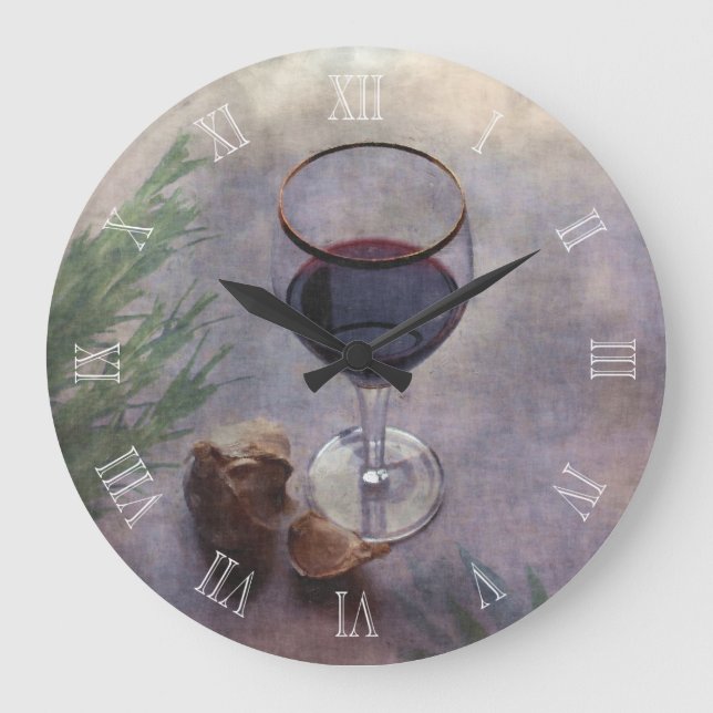 Reloj de vino y hierbas de ajo (Anverso)