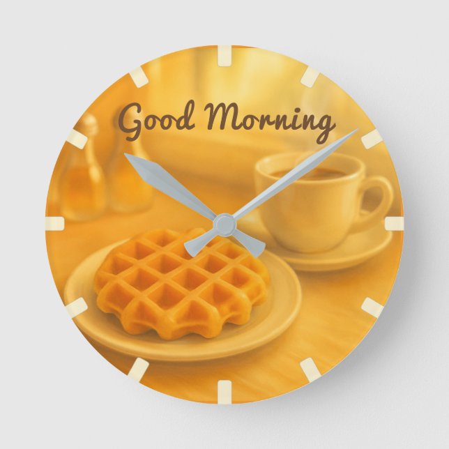Reloj de Waffle para el desayuno belga - Vibe para (Anverso)