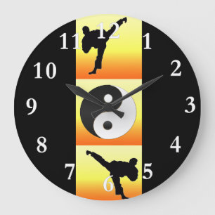 Reloj de Yin Yang de los artes marciales
