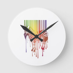 Reloj de zebra abstracto de pared