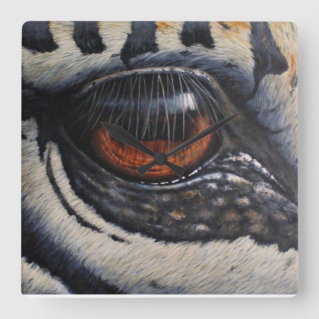 Reloj de zebra de pared ocular (Anverso)