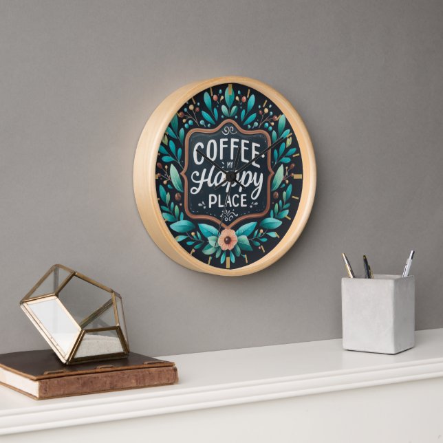 Reloj Decoración de Coffeecore - Memes de café Muro de c (Oficina)