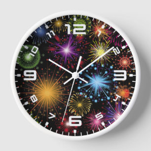 Reloj Decoración dinámica de destello de fuegos artifici