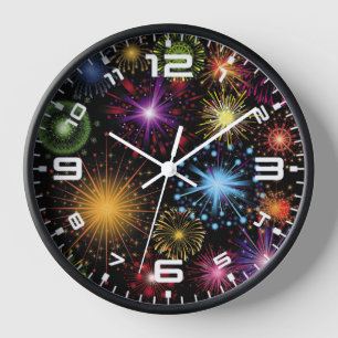 Reloj Decoración dinámica de destello de fuegos artifici