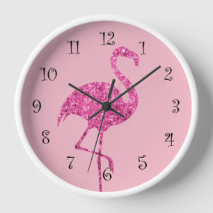 Reloj Decoración mural color rosa brillante