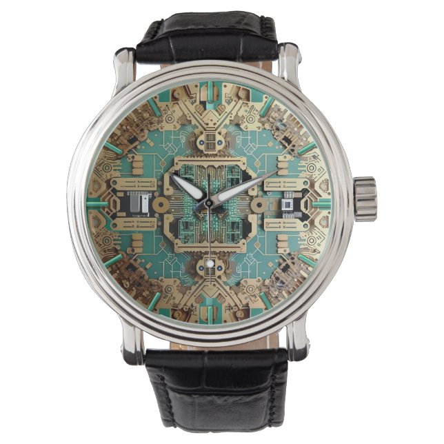 Reloj decorativo de placa de circuito, tarjeta mad (Anverso)