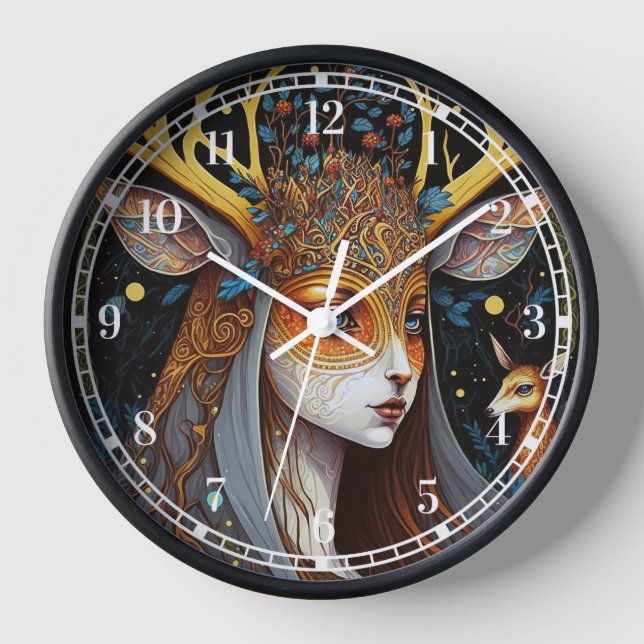Reloj Deer Lady Fantasy Art (Anverso)