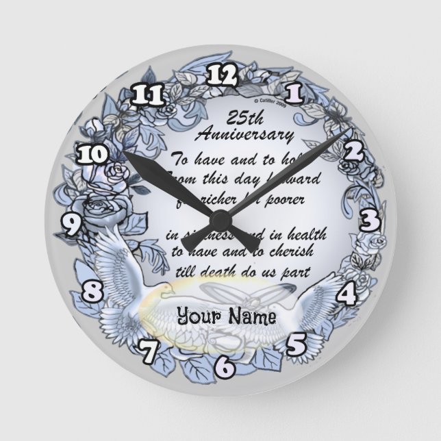 Reloj del aniversario de Silver Boda (Anverso)