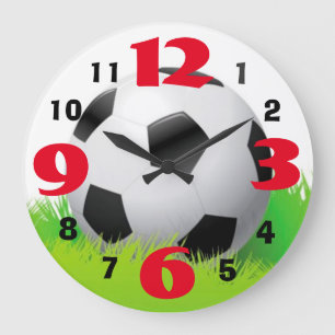Reloj del balón de fútbol con grandes números