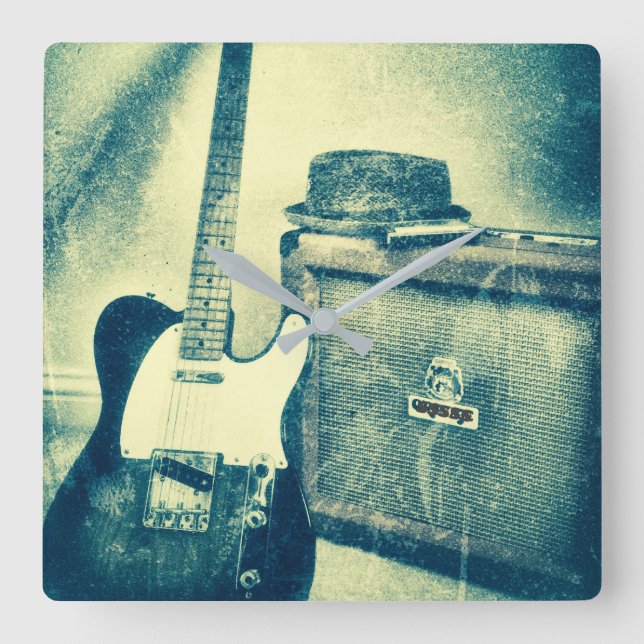 reloj del bluesman de la armónica del amperio de (Anverso)