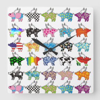 reloj del cerdo del vuelo