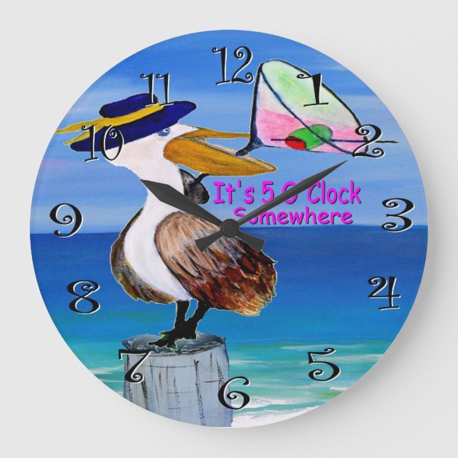 reloj del cóctel del pelícano (Anverso)