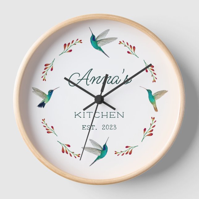 Reloj del colibrí del personalizado (Anverso)
