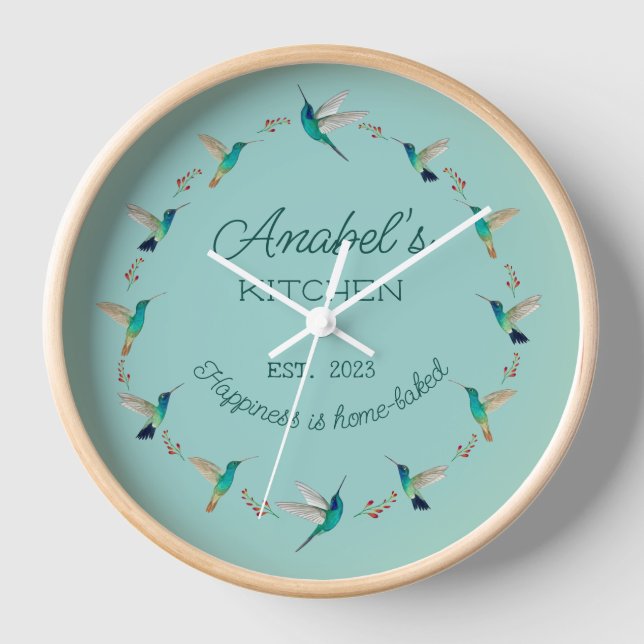 Reloj del colibrí del personalizado (Anverso)
