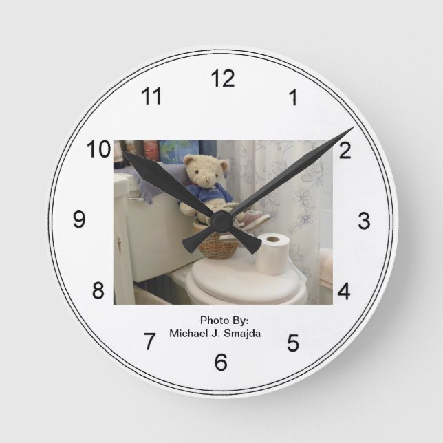 Reloj del cuarto de baño del peluche (Anverso)