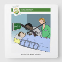 Reloj del dibujo animado de la escritura de Grant