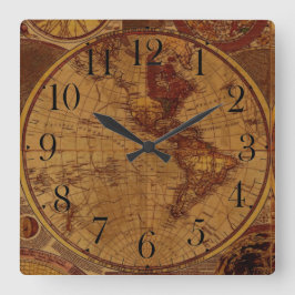 Reloj del Diseñador de Historia de Antiguos Mapas 