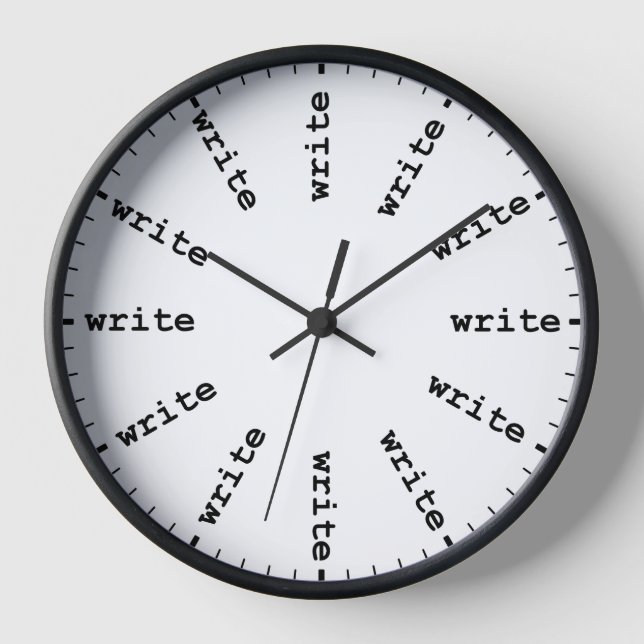 Reloj del escritor: cada hora es tiempo de escritu (Anverso)
