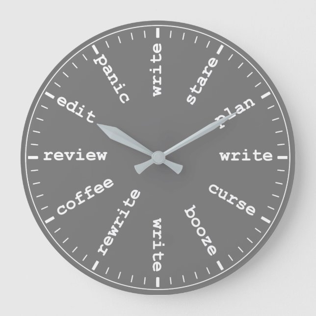 Reloj del escritor - Chiste de escritura caprichos (Anverso)