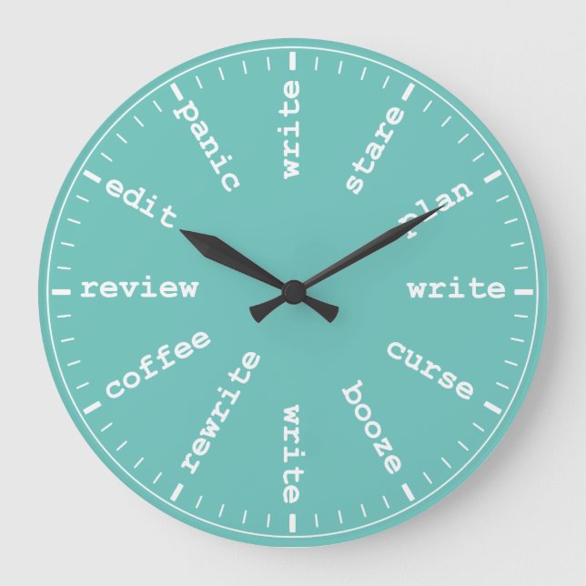 Reloj del escritor - Humor cómico de escritura en  (Anverso)